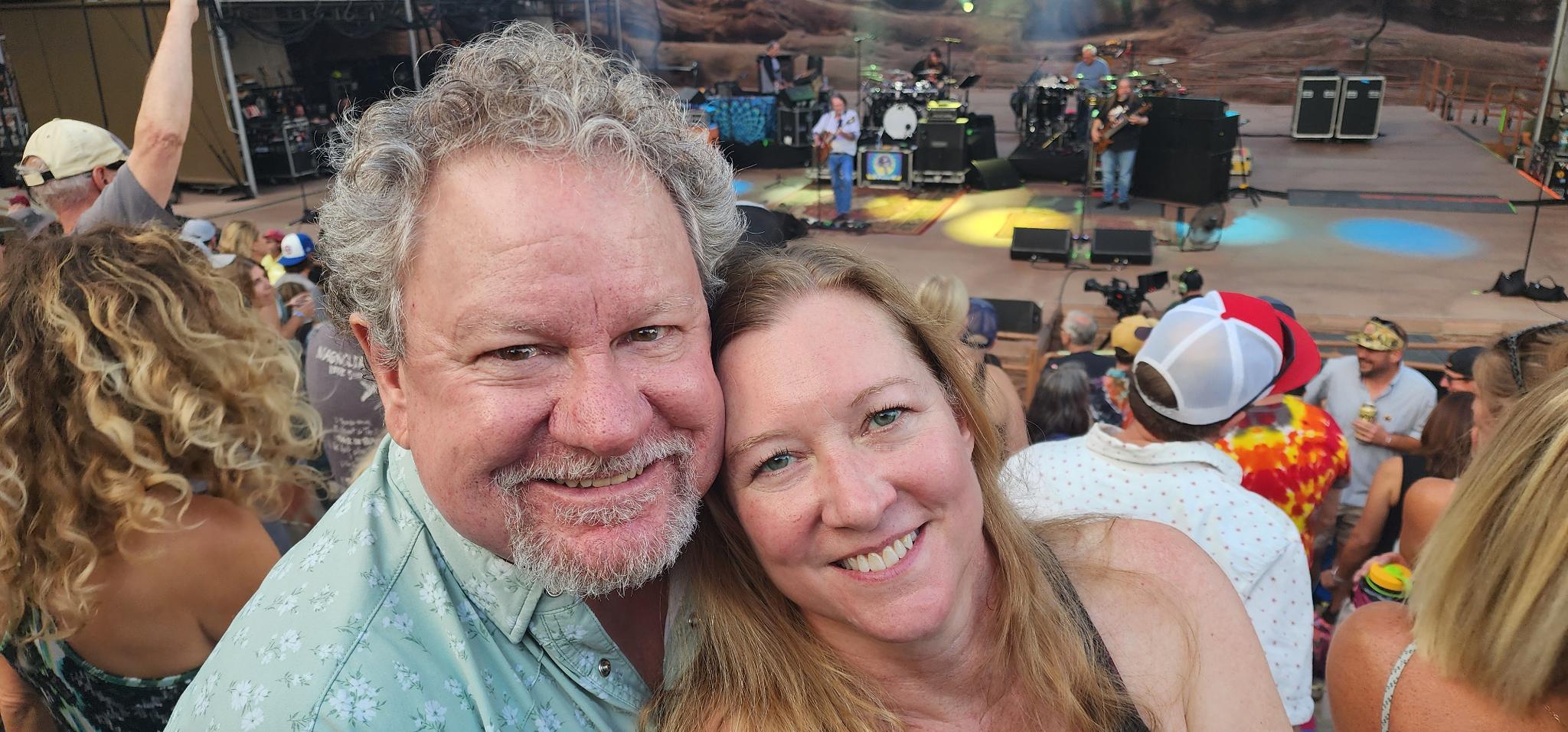 Gerry and Christina Catalano at Red Rocks Amphitheatre, 2026 — Widespread Panic
